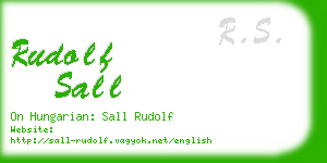 rudolf sall business card